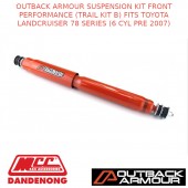 OUTBACK ARMOUR SUSPENSION FRONT TRAIL KIT B FITS TOYOTA LC 78S (6 CYL PRE 2007)